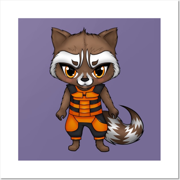 Chibi Rocket Raccoon Wall Art by Purplehate